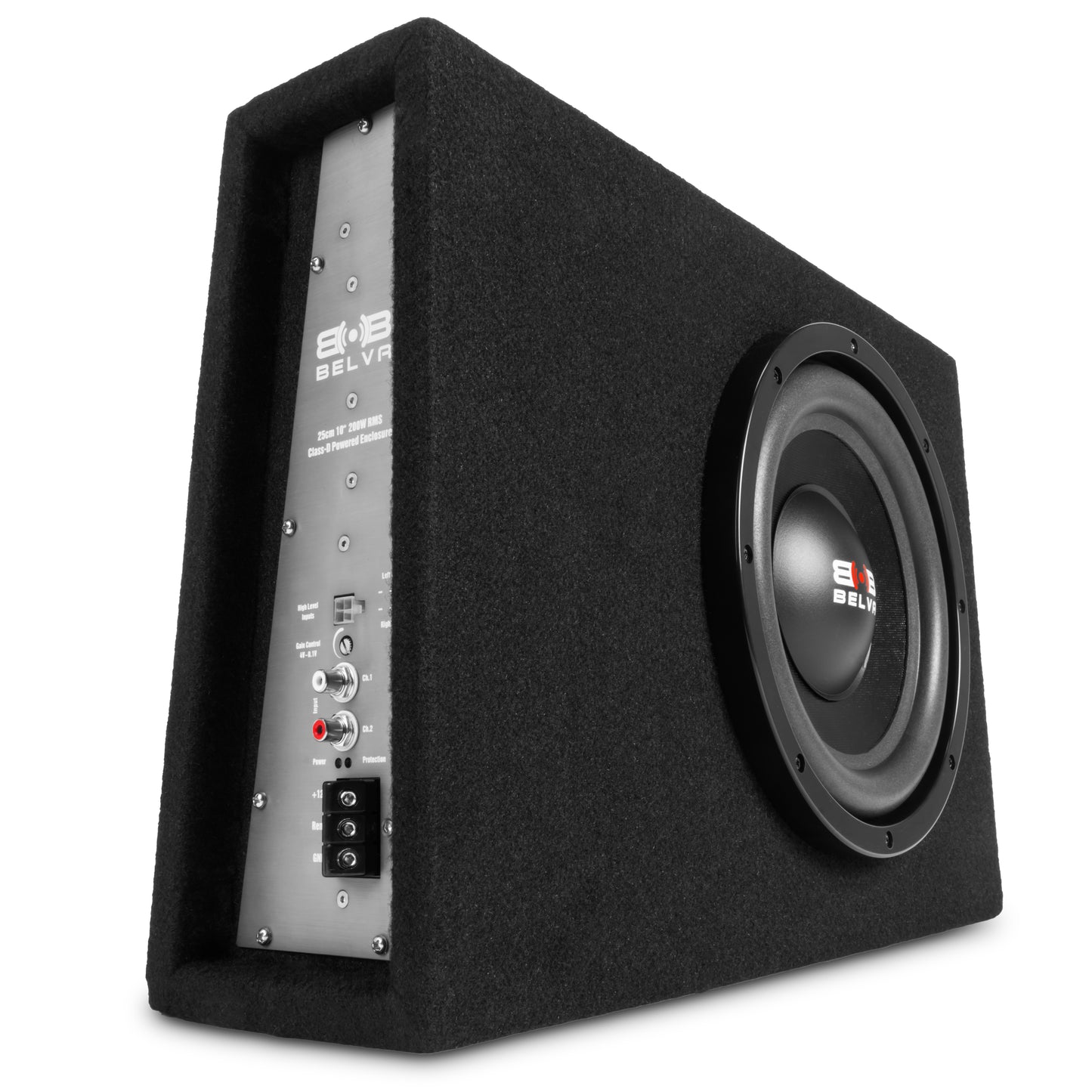 BPKG10T | 600W Peak Single 10" Truck Style Shallow Loaded Amplified Subwoofer Enclosure