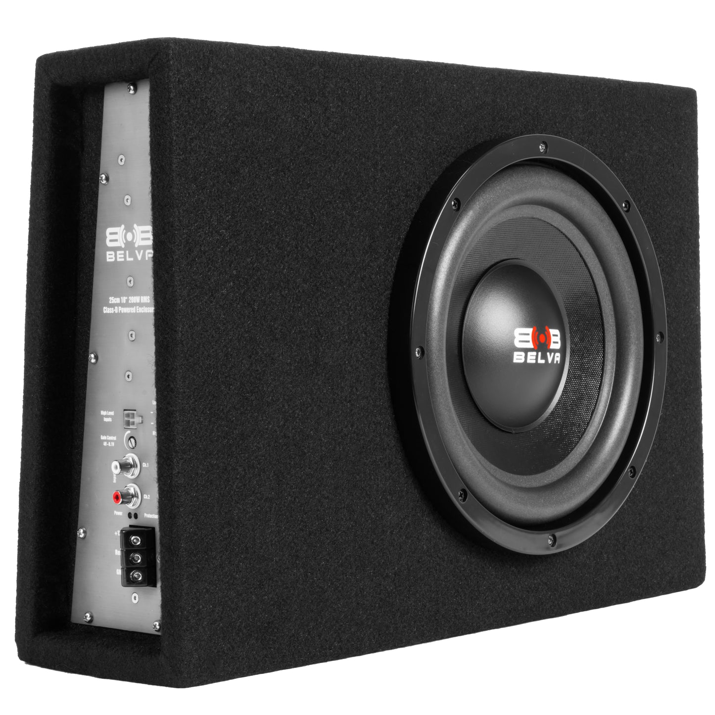 BPKG10T | 600W Peak Single 10" Truck Style Shallow Loaded Amplified Subwoofer Enclosure