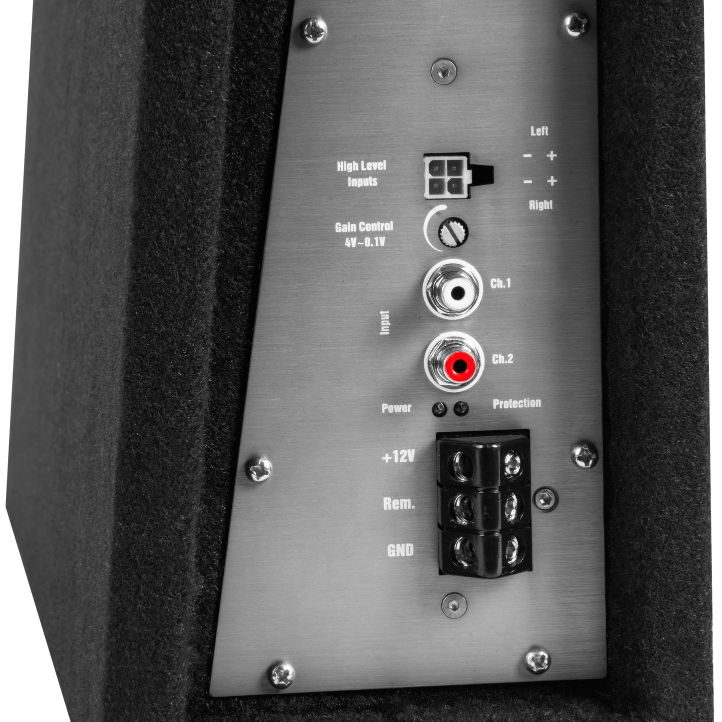 BPKG10T | 600W Peak Single 10" Truck Style Shallow Loaded Amplified Subwoofer Enclosure
