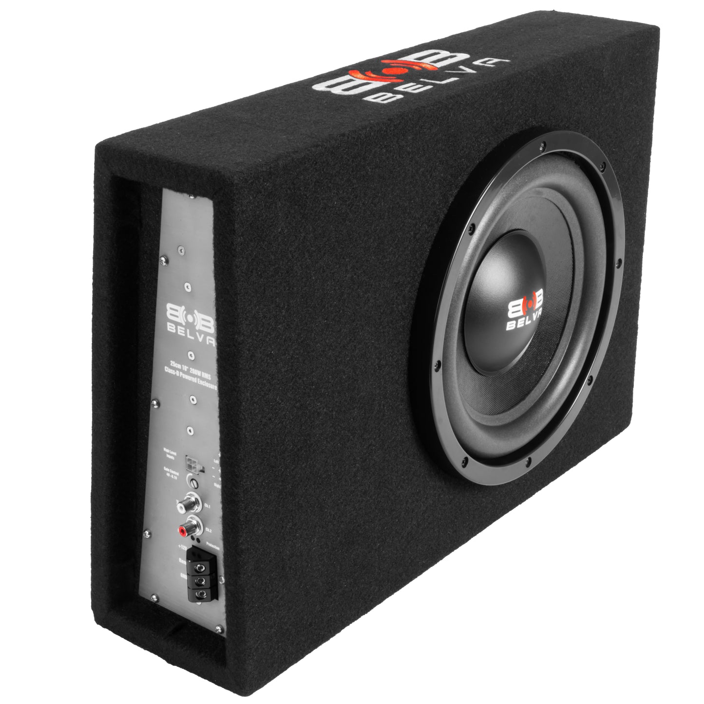 BPKG10T | 600W Peak Single 10" Truck Style Shallow Loaded Amplified Subwoofer Enclosure