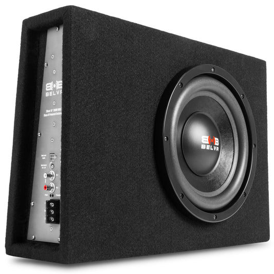 BPKG10T | 600W Peak Single 10" Truck Style Shallow Loaded Amplified Subwoofer Enclosure