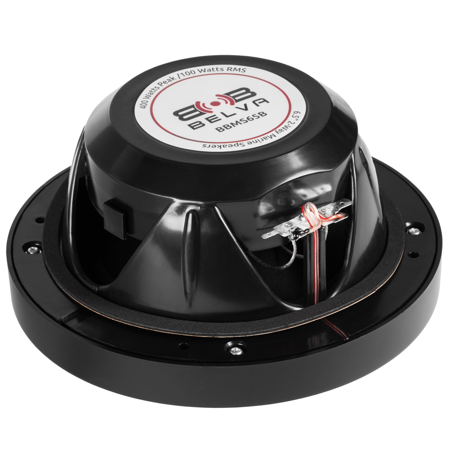 BBMS65B 400W Peak (200W RMS) 6.5" 2-Way Coaxial Marine Speakers (Black)