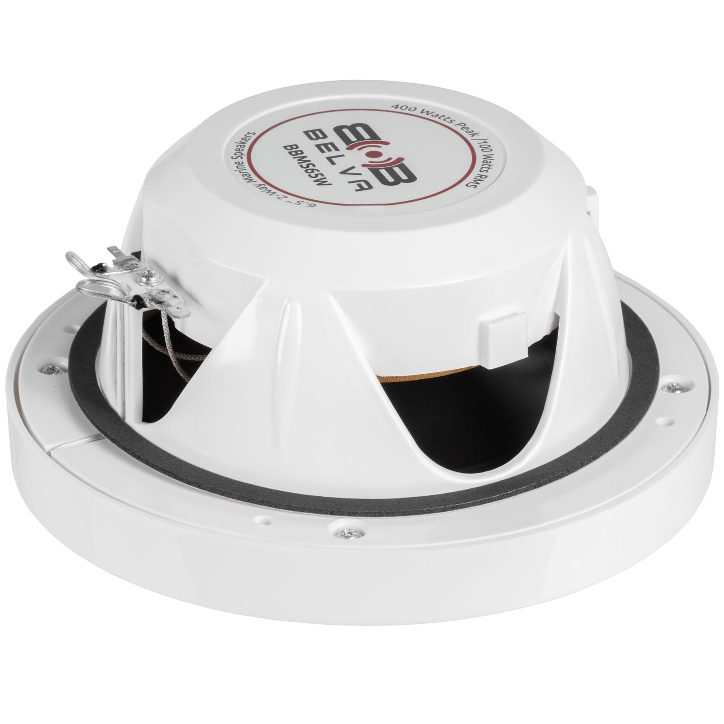 BBMS65W 400W Peak (200W RMS) 6.5" 2-Way Coaxial Marine Speakers (White)