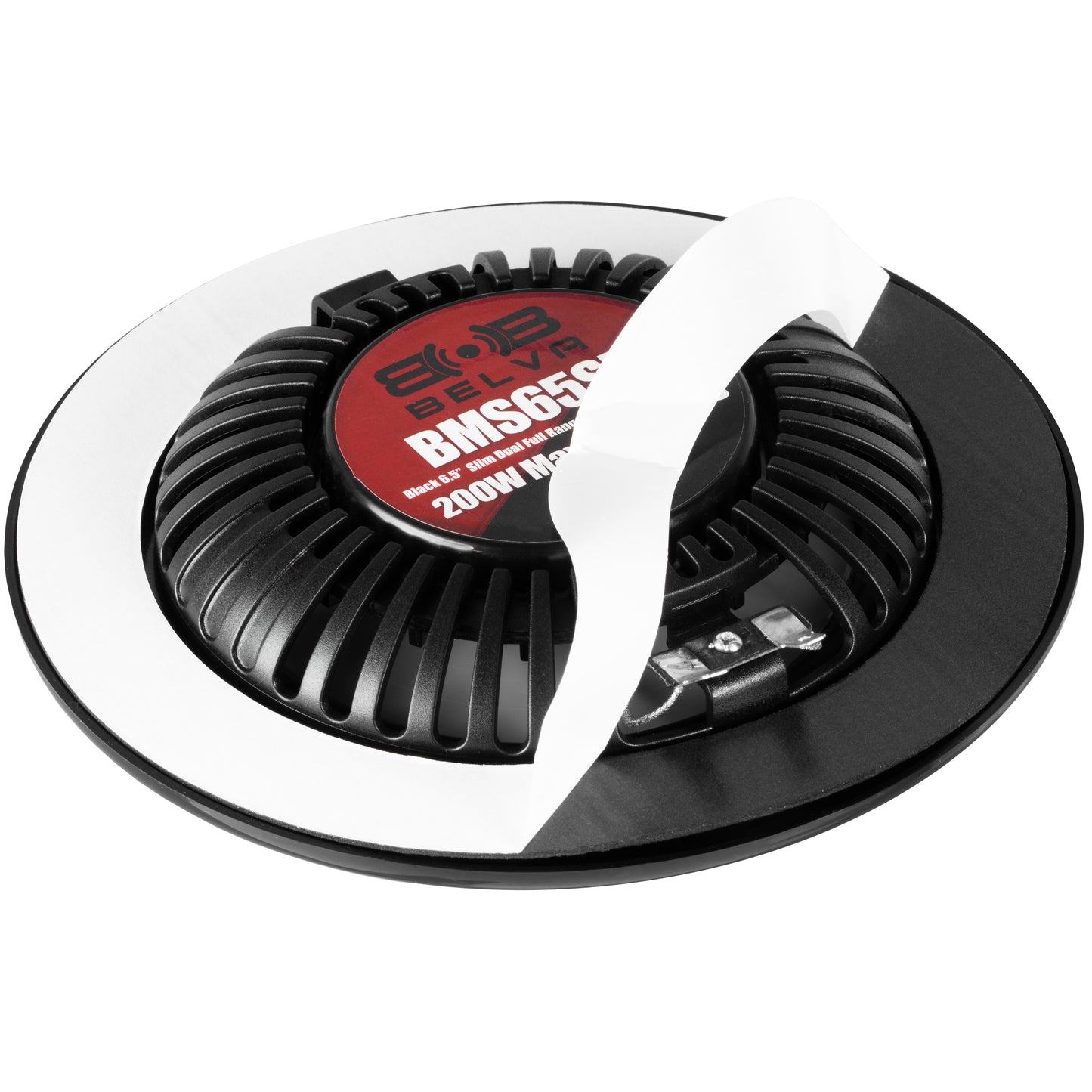 BMS65SB 400W Peak (80W RMS) 6.5" Shallow Mount 2-Way Coaxial Marine Speakers (Black)