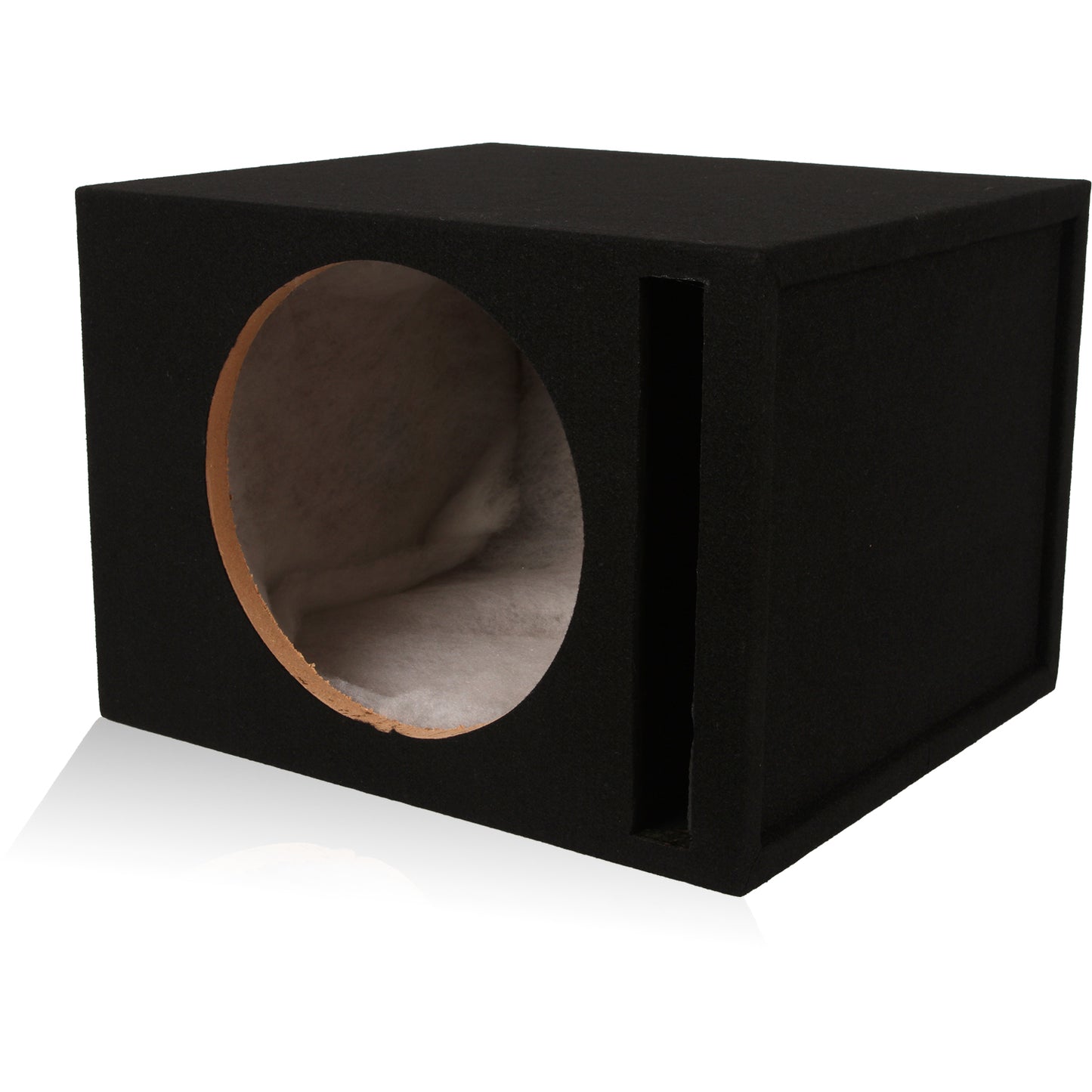 1SV12B | Single 12" Ported 3/4" MDF Black Carpeted Enclosure (1.8 cubic ft)