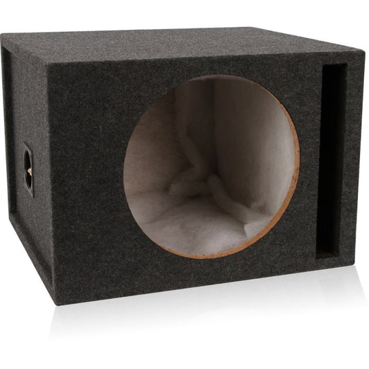 1SV12G | Single 12" Ported 3/4" MDF Grey Carpeted Enclosure (1.8 cubic ft)