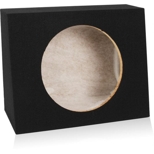 1TRUCK12 | Single 12" Sealed 5/8" MDF Black Carpeted Angled Truck Box (0.75 cubic ft)