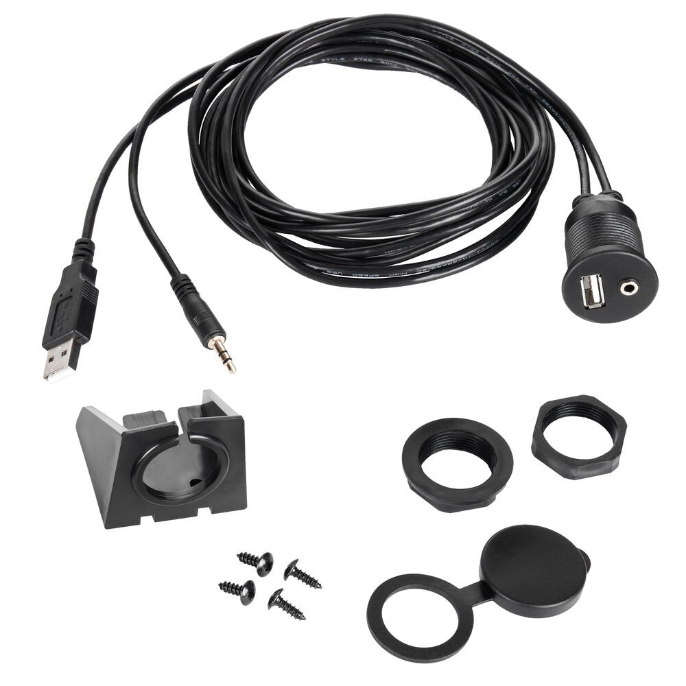 BAAUXUSB | Flush or Surface Mount USB and AUX Input Adapter