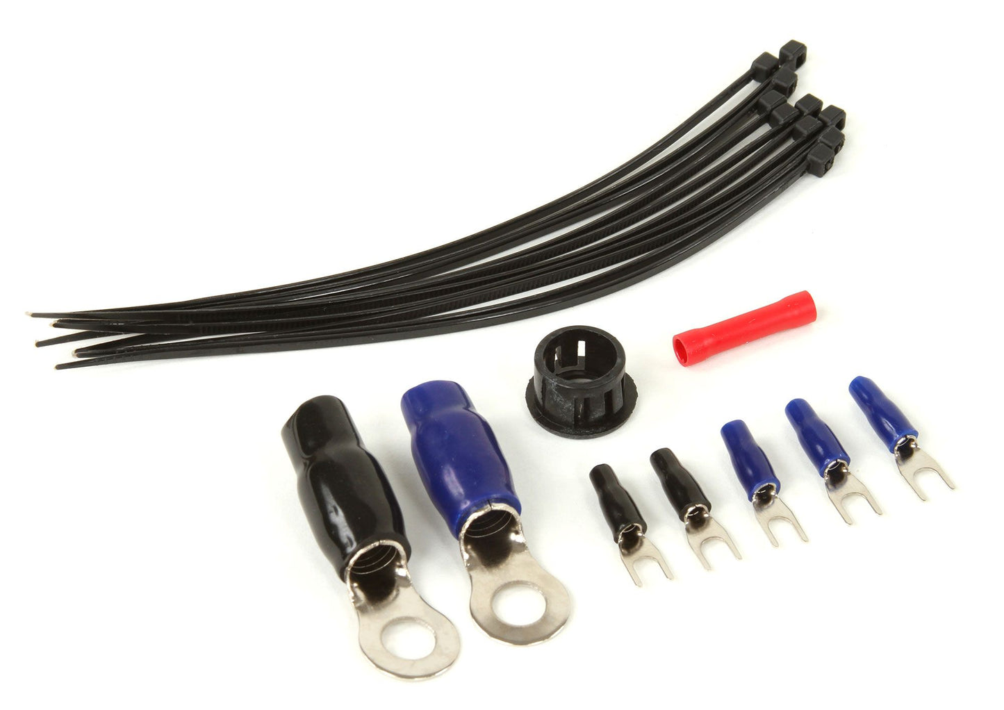 B1DK42BK | 1 Farad Capacitor + 4 Gauge 2-Channel Amplifier Wiring Kit with RCA Cable