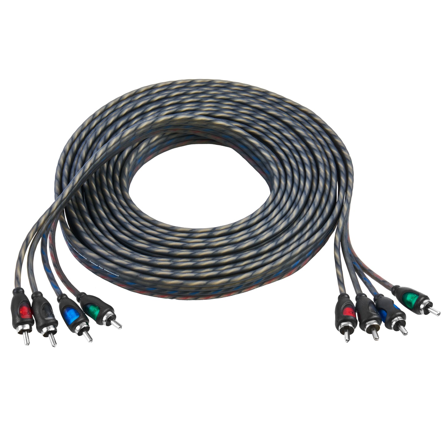 BAK44BL | 4 Gauge Premium (CCA) Copper Clad Aluminum Complete 4-Channel Amplifier Wiring Kit with RCA