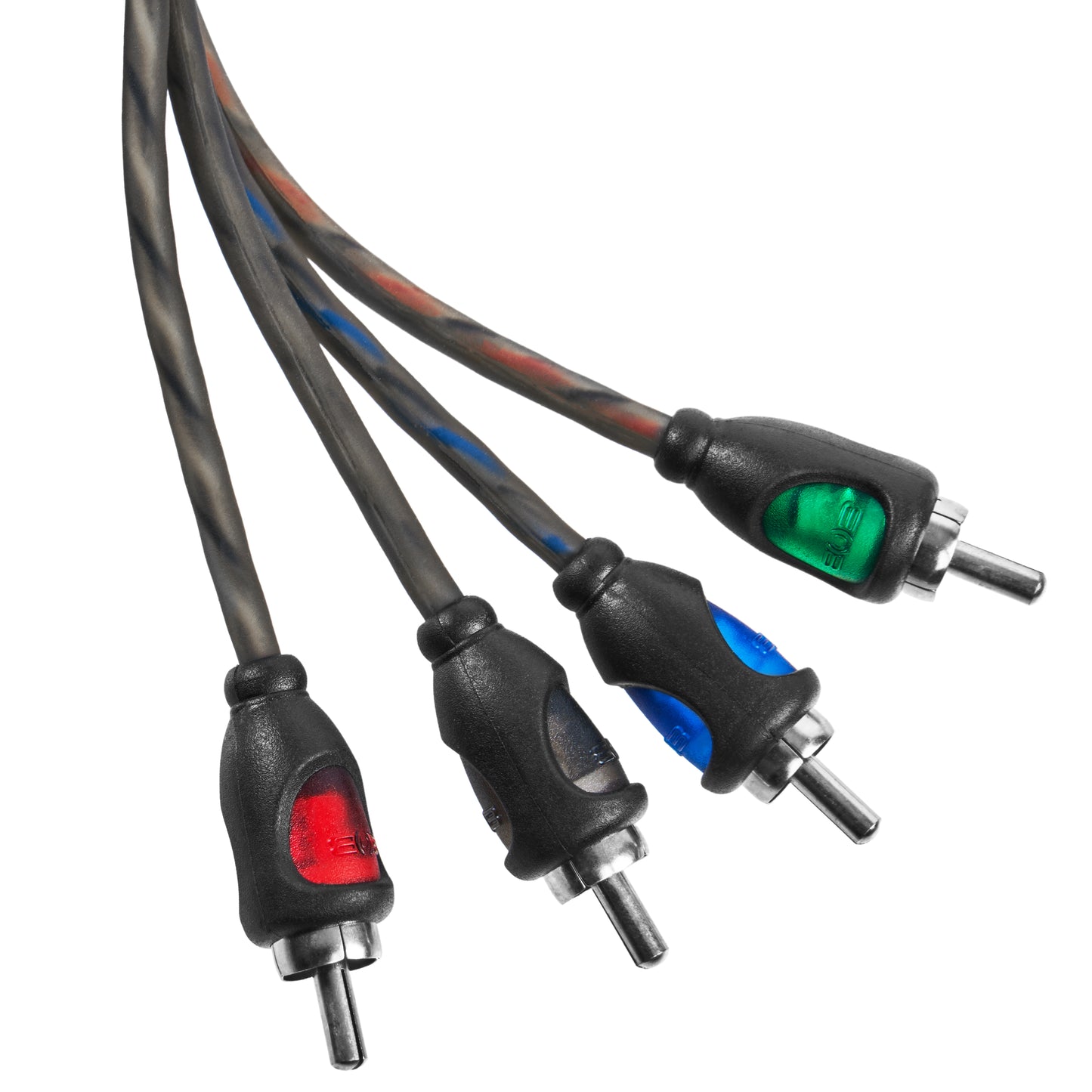 BAK44BL | 4 Gauge Premium (CCA) Copper Clad Aluminum Complete 4-Channel Amplifier Wiring Kit with RCA