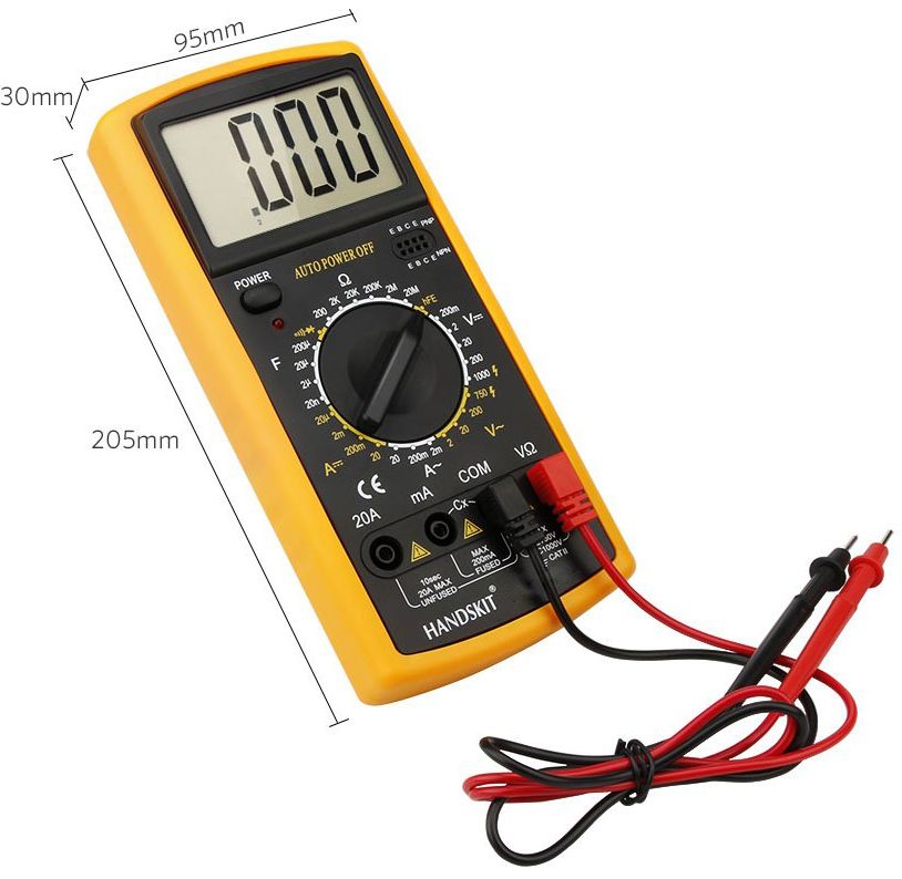BAMMD3 | Nine Function Digital Multimeter with 18 Gauge Test Leads