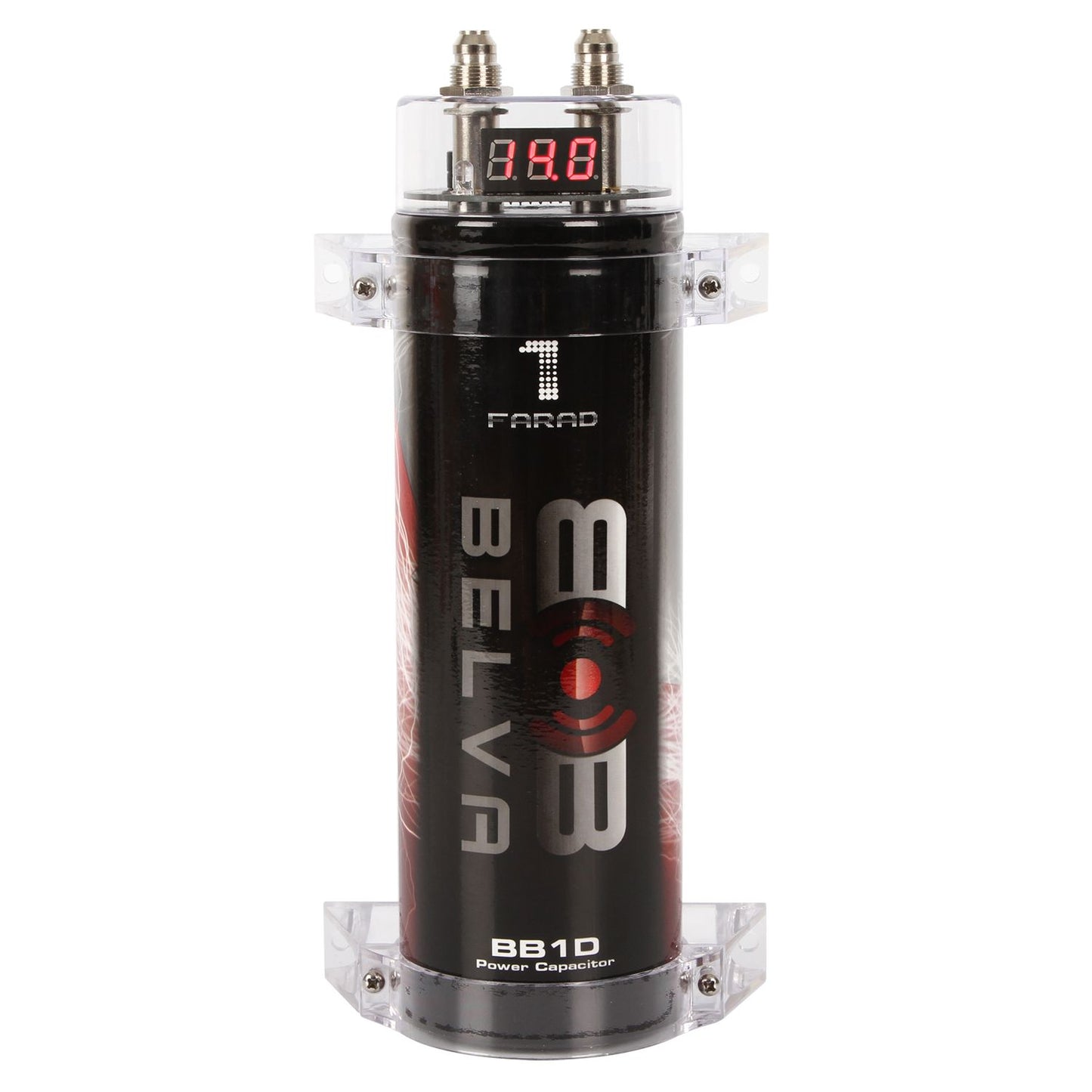 B1DK42BL | 1 Farad Capacitor + 4 Gauge 2-Channel Amplifier Wiring Kit with RCA Cable