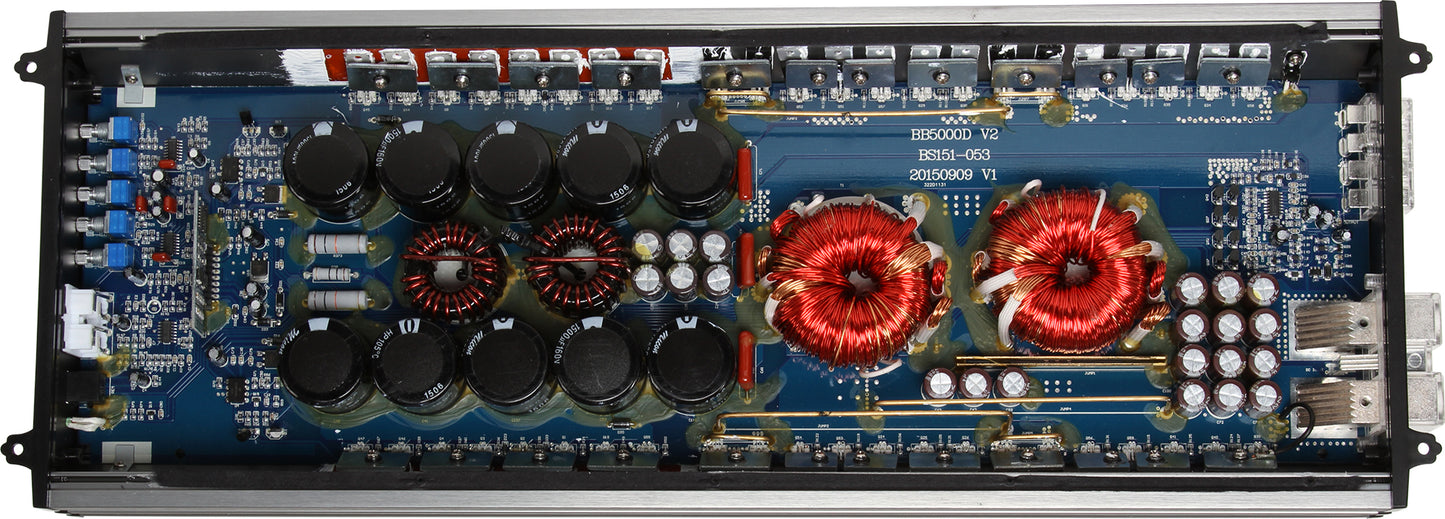 BB5000Dv2 | 5000W Peak BB-Series Class-D Monoblock Amplifier with Bass Remote