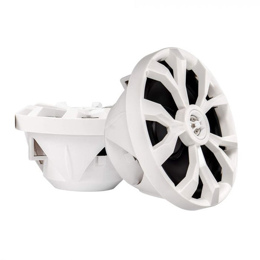 BBMS8W 500W Peak (250W RMS) 8" 2-Way Coaxial Marine Speakers (White)