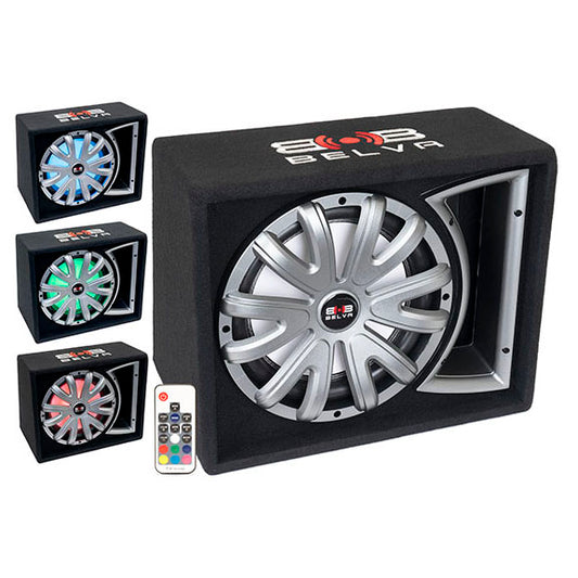 BLB112LED | 750W Peak Single 12" Loaded Ported Subwoofer Enclosure w/ Multi-Color LED and Remote