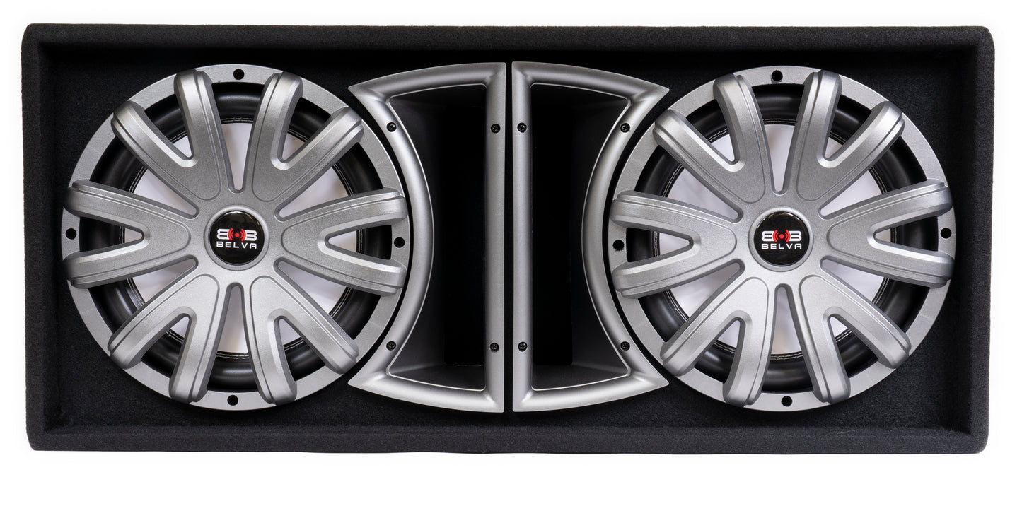 BLB212LED | 1500W Peak Dual 12" Loaded Ported Subwoofer Enclosure w/ Multi-Color LED and Remote