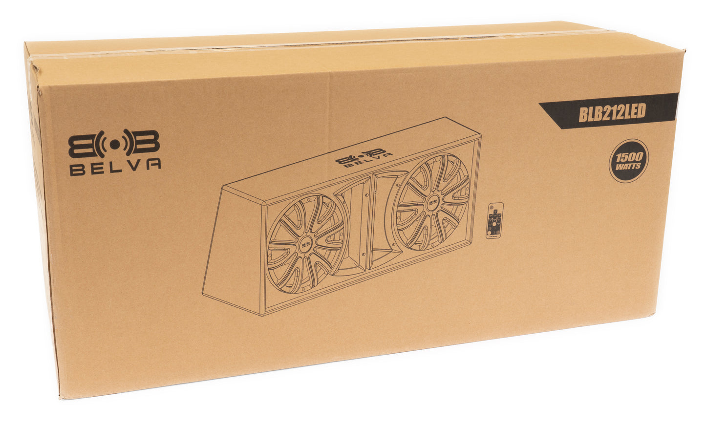 BLB212LED | 1500W Peak Dual 12" Loaded Ported Subwoofer Enclosure w/ Multi-Color LED and Remote
