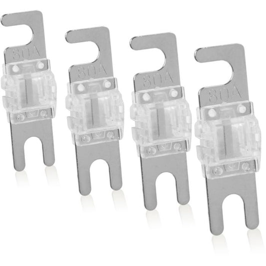 BMANL80 | 4 Pack of Mini-ANL (MANL/AFS) 80A Nickel Plated Fuses