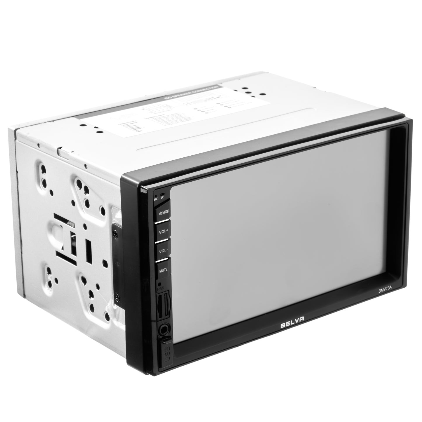 BMV734 7" Double DIN Touchscreen Mechless Car Stereo Receiver with Bluetooth and Phone Mirroring