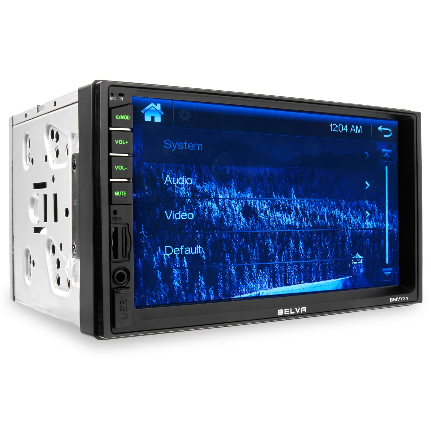 BMV734 7" Double DIN Touchscreen Mechless Car Stereo Receiver with Bluetooth and Phone Mirroring