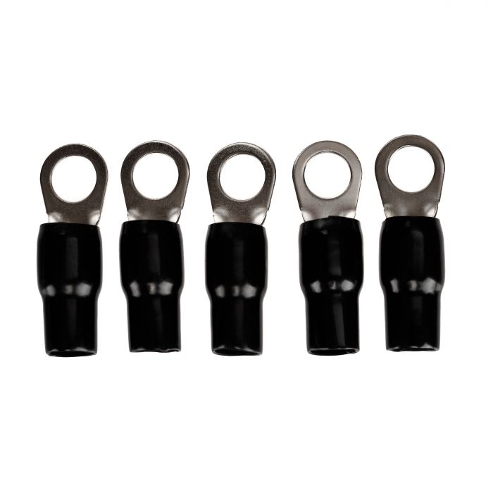 BRT438BK | 5 Pack of 4 Gauge Ring Terminals (3/8" Opening)