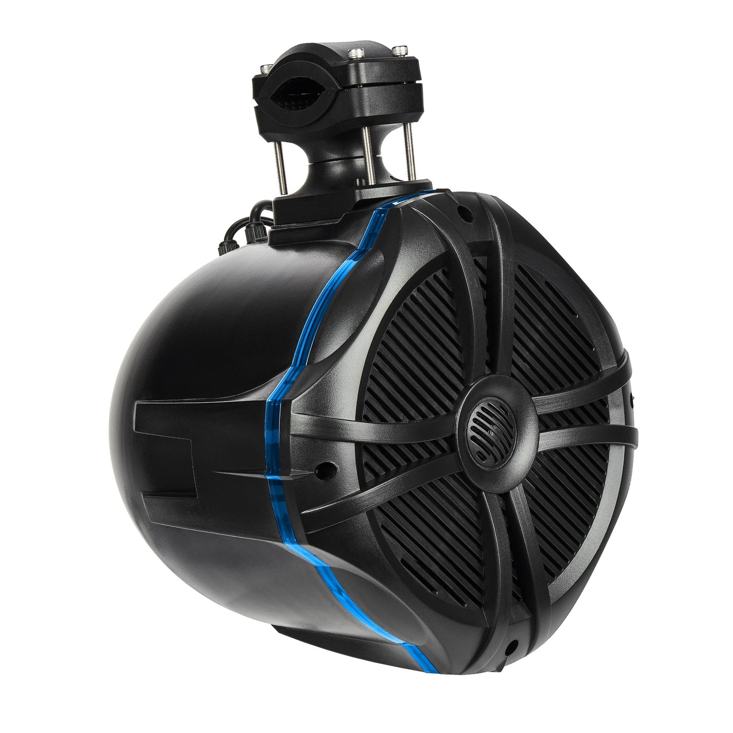 BT8RGB 600W Peak (300W RMS) 8" Marine Tower Speakers with Multi-Color LED Lighting and Remote (Black)