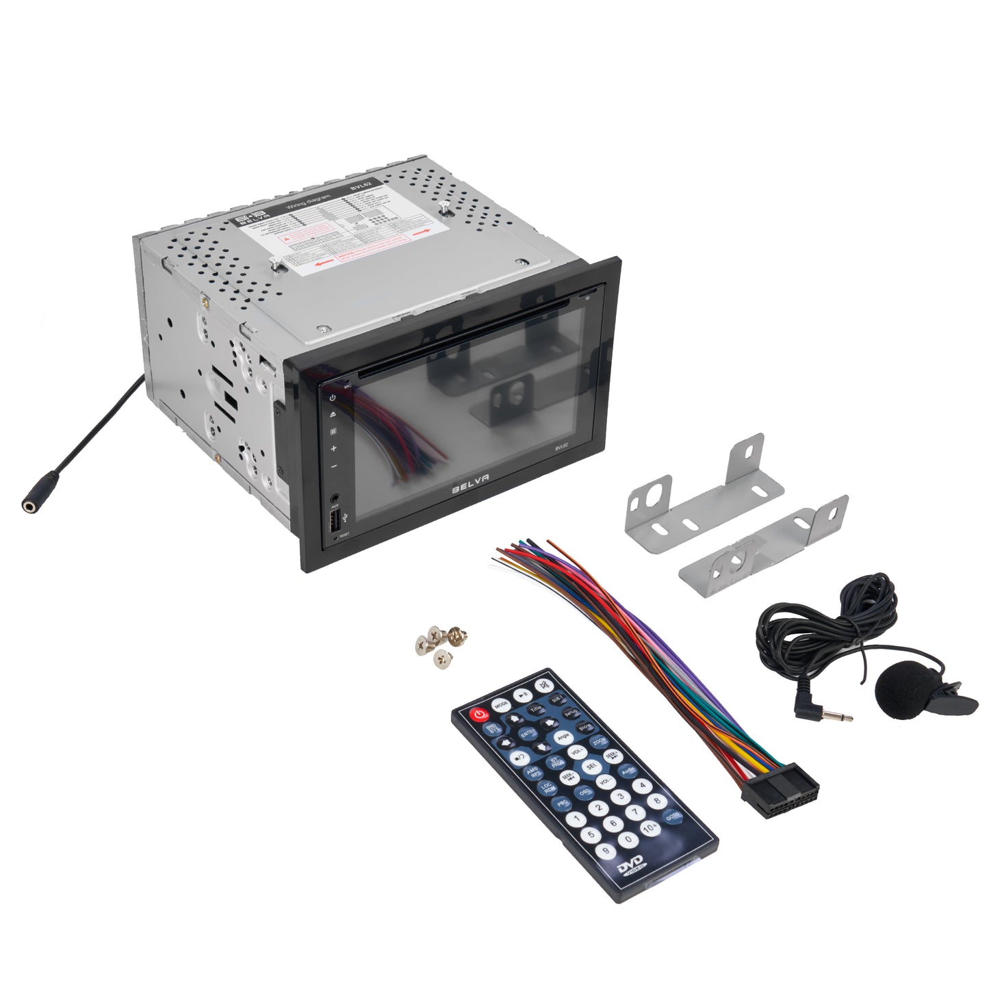 BVL62 | Double DIN CD/DVD Bluetooth In-Dash Car Stereo Receiver with 6.2" Touchscreen