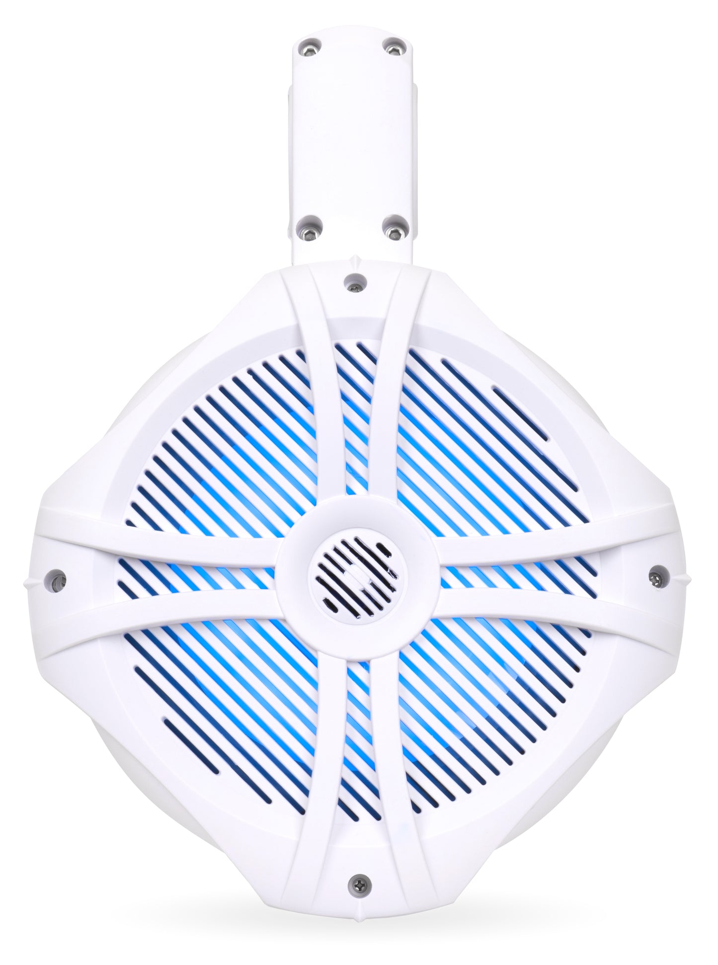 BWT8LED 600W Peak (300W RMS) 8" Marine Tower Speakers with Multi-Color LED Lighting and Remote (White)