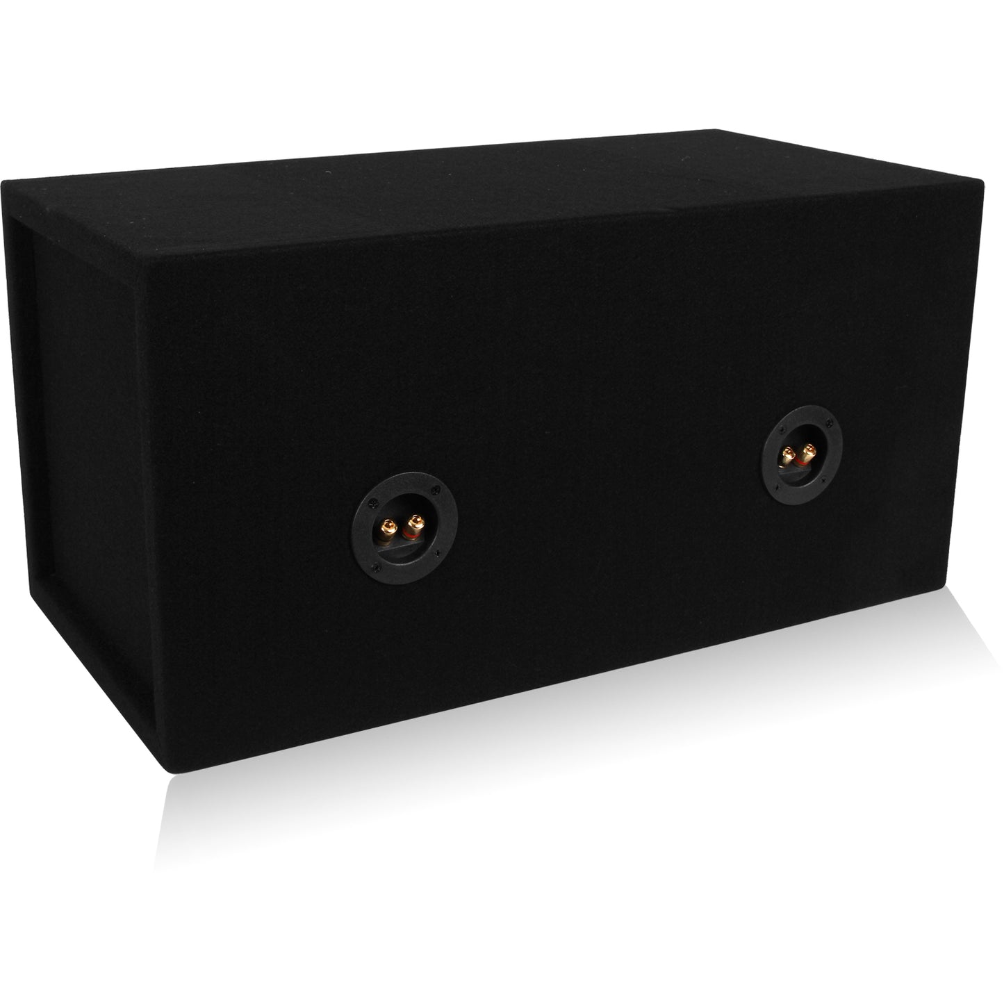 MDFD10 | Dual 10" Sealed 3/4" MDF Black Carpeted Enclosure (1.6 cubic ft)
