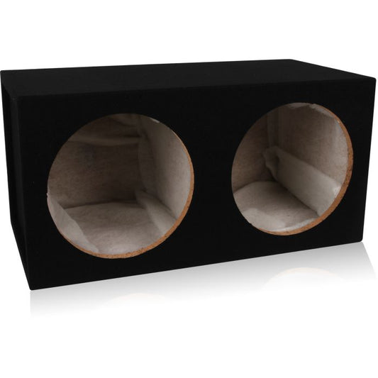MDFD12 | Dual 12" Sealed 3/4" MDF Black Carpeted Enclosure (2.5 cubic ft)