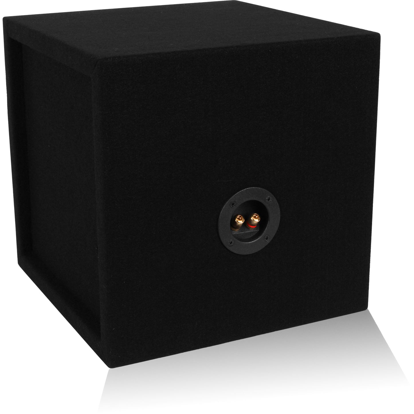 MDFS10 | Single 10" Sealed 3/4" MDF Black Carpeted Enclosure (0.77 cubic ft)