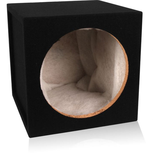 MDFS12 | Single 12" Sealed 3/4" MDF Black Carpeted Enclosure (1.0 cubic ft)