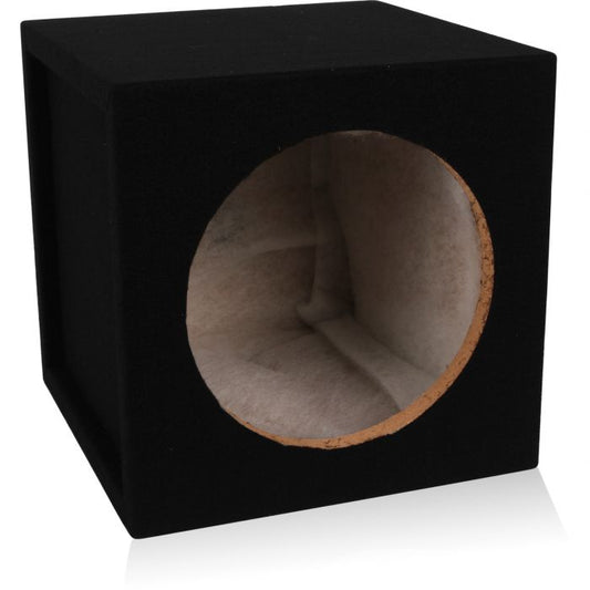 MDFS10 | Single 10" Sealed 3/4" MDF Black Carpeted Enclosure (0.77 cubic ft)