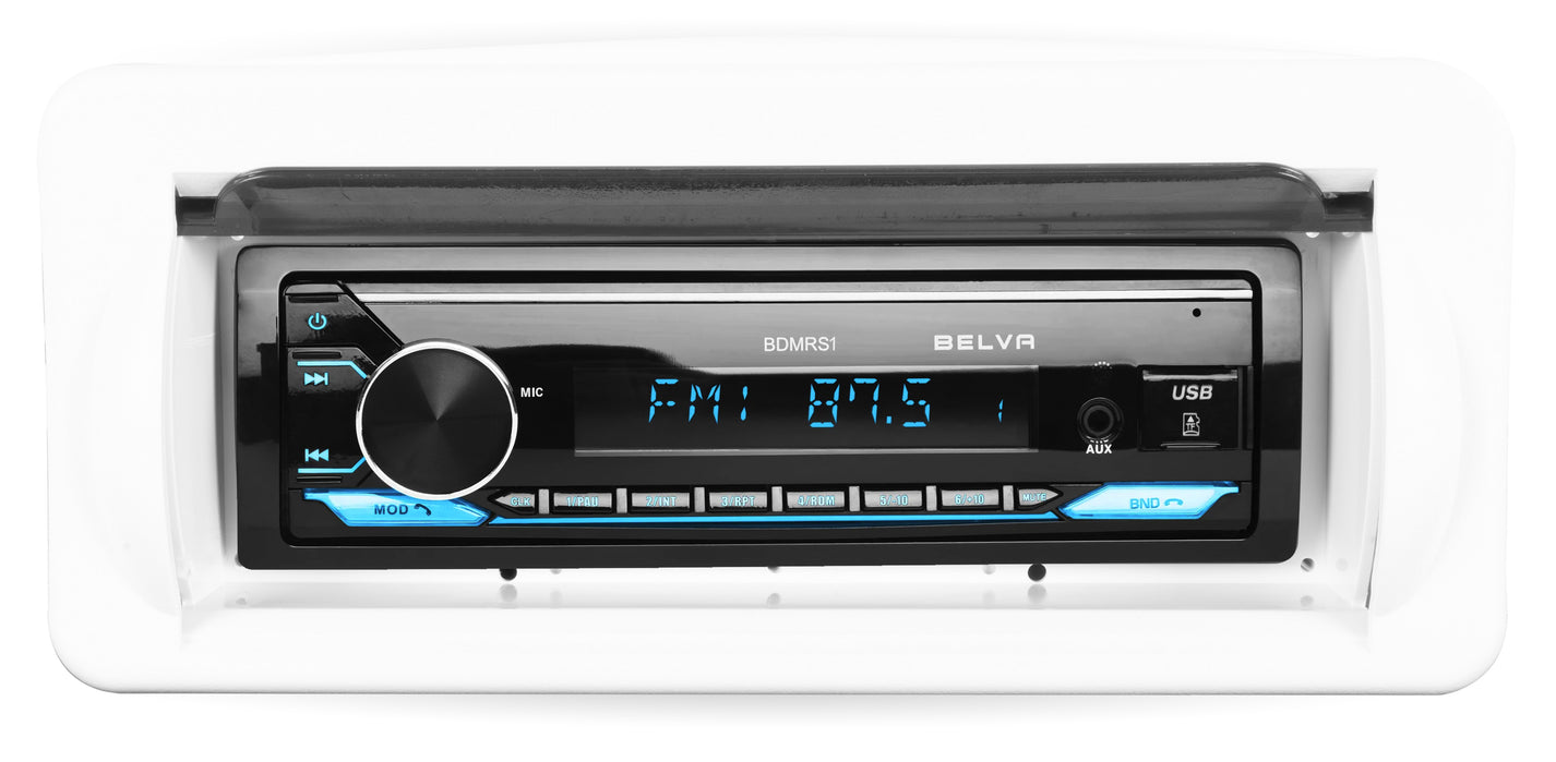 BMRC4W Slide Open White Marine Radio Cover / Splash Guard Belva