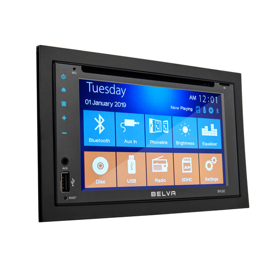 BVL62 | Double DIN CD/DVD Bluetooth In-Dash Car Stereo Receiver with 6.2" Touchscreen