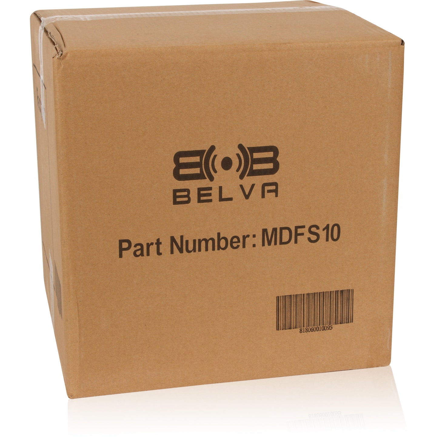 MDFS10 | Single 10" Sealed 3/4" MDF Black Carpeted Enclosure (0.77 cubic ft)