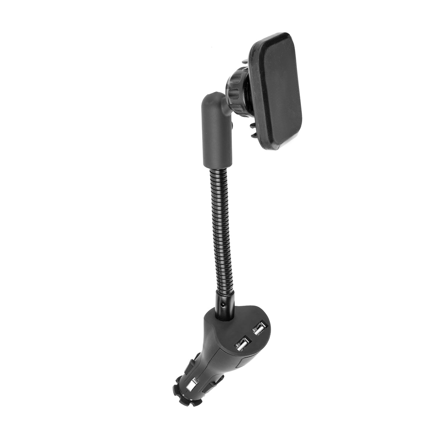 PMMAG1 | Gooseneck Magnetic Car Mount with Dual USB Charger Ports